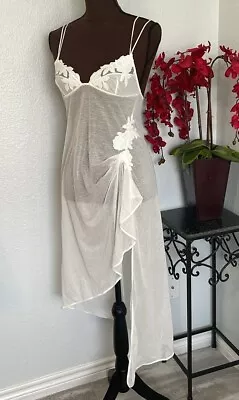 NWOT La Perla Appliqué Floral Asymmetrical Gown XS $429 • $159