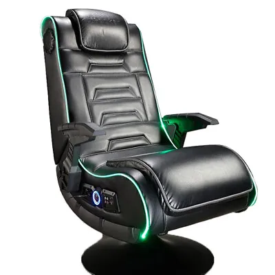 $799 • Buy X-Rocker EVO Pro 4.1 Pedestal Gaming Chair Home Floor Seat W/ LED Light Black
