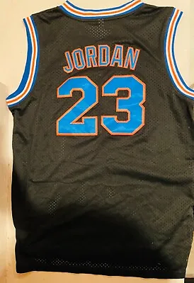 Tune Squad Michael Jordan #23 Black Stitched Jersey And Shorts Youth Size XL • $45