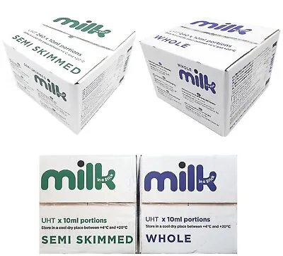 240x Semi Skimmed Whole Milk 10ml Sticks Long Life Portions Sachets Lakeland  • £10.99