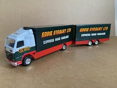 Corgi Volvo Drop Bar Truck And Trailer Eddie Stobart Die Cast Green Rare. • £12