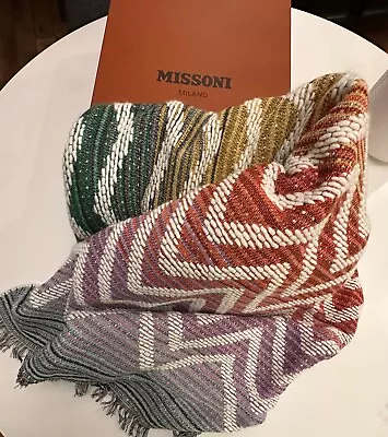 ❤️  NIB MISSONI Home Italy Sam Throw Wool Blend Blanket 51 X 75 Retail $470.00 • $299.99