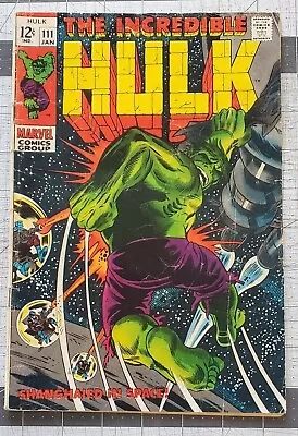 The Incredible Hulk #108 (Marvel 1968) 1st Galaxy Master & Warlord Supreme VG- • $7.99