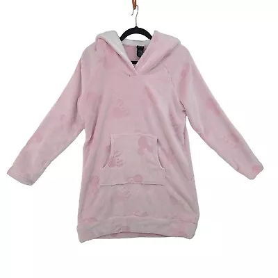 Disney Womens Minnie Mouse Fleece Lounge Hoodie Pink Size L • $10.50