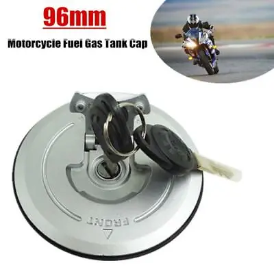 1PCS 96mm Motorcycle Modified Universal Fuel Gas Tank Cap Cover Lock Key Durable • $20.99