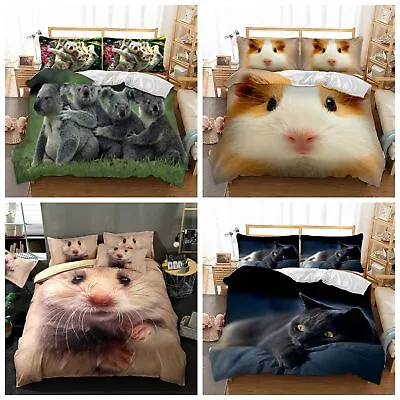 £21.99 • Buy Animal Cat Duvet Cover Set Bedding Set With Pillow Cases Single Double King Size