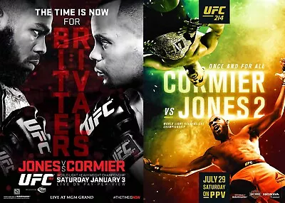 Fight Poster Set Lot UFC 187 214 Daniel Cormier Vs. Jon Jones 11X16 Bitter Rival • $24.99