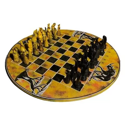 African Vintage Chess Set - Yellow Chess Board • $100