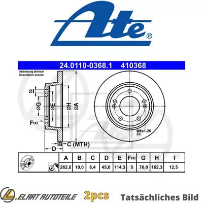 2x BRAKE DISC FOR KIA SOUL/II/SUV/III CERATO/KOUP/Hatchback/IV/GRAND FORTE5 • $136.02