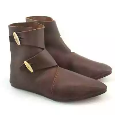 Roman Boot Double Toggle Boots Viking Renaissance Medieval Shoe • £83.99