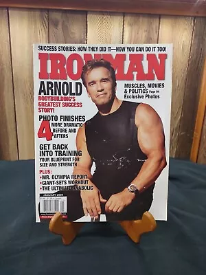 January 2004 Ironman Magazine Arnold Schwarzenegger Cover • $1.99
