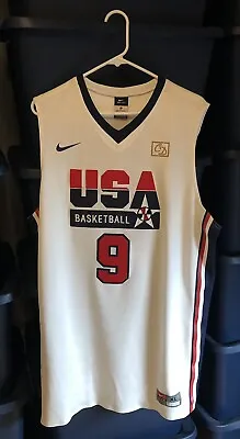 Nike Michael Jordan Olympics #9 Team USA Jersey White XL • $59.49