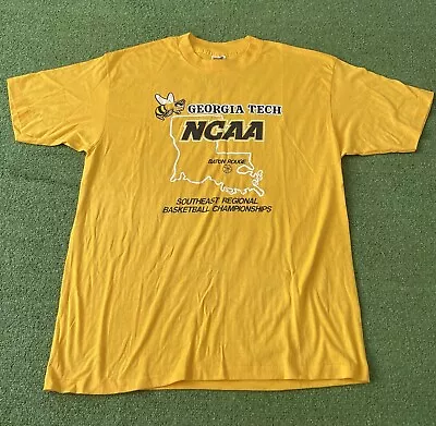 Vintage GEORGIA TECH YELLOW JACKETS Basketball T-Shirt • $29.99