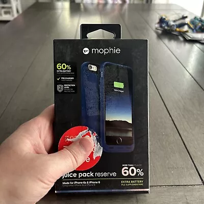 Mophie Juice Pack RESERVE 60% EXTRA Battery Pack Apple IPhone 6s/6 Blue NEW • $24.95