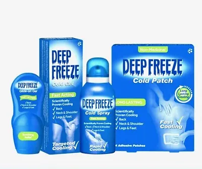 Deep Freeze Gel Patches Roll-on And Spray For Targeted Rapid Cooling • £8.99