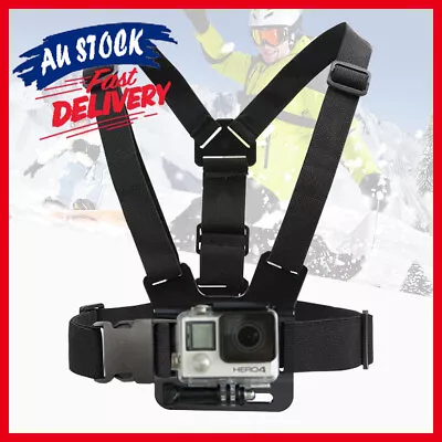 $11.99 • Buy Compatible With GoPro Hero Elastic Harness Mount Chest Camera GoPro Strap