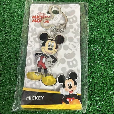 Disney Mickey Mouse Full Enamel Pewter Key Ring Chain Keychain Keyring NEW • $10.95