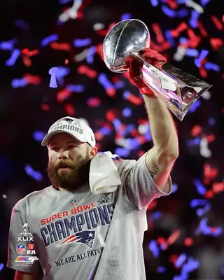 JULIAN EDELMAN Super Bowl XLIX Lombardi Trophy 8X10 PHOTO New England Patriots • $10.40