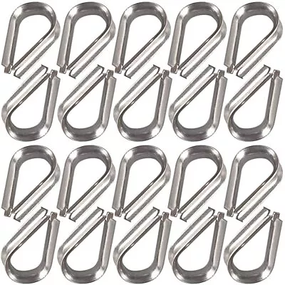 Cozihom M6 Stainless Steel Thimbles For 7/32 - 1/4 Diameter Wire Rope Cable Ti • $11.63