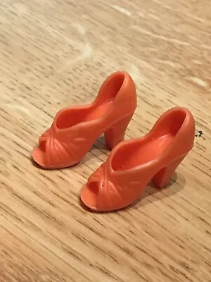 VINTAGE 1970's MEGO DOLL REPLACEMENT CORAL HEELS SHOES CHER DIANA ROSS FARRAH • $16.99