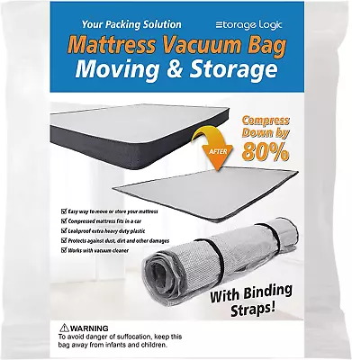 Queen/Full/Full-Xl Foam Mattress Vacuum Bag For Moving Vacuum Seal Mattress Bag • $30.63