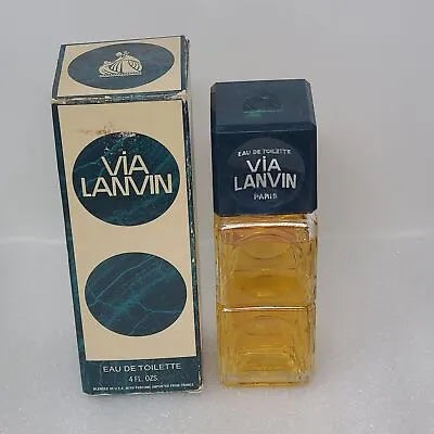 Vintage Via Lanvin Eau De Toilette Perfume 4 Oz Rare • $289.99