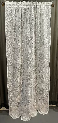 MARTHA STEWART Gorgeous Off White LACE Sheer Curtain Panel 38  X 82  • $18.99