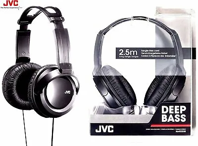 JVC HARX330 Black Full Size Extra Bass Stereo Wired Over Ear Headphone • $21.95