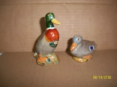 Rosemeade Pottery Mallard Duck Salt And Pepper Shakers • $29.99