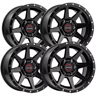 (Set Of 4) Wicked Offroad W935 17x9 6x120 +0mm Satin Black Wheels Rims 17  Inch • $871.96