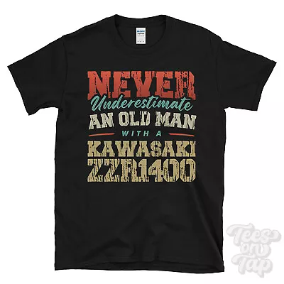 Never Underestimate An Old Man With A Kawasaki Zzr1400 Funny T-shirt • £14.99