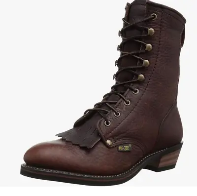 Adtec Men 9 Inch Packer Tumbled Leather Lacer Work Boots For Men Size 7 M • $50.62