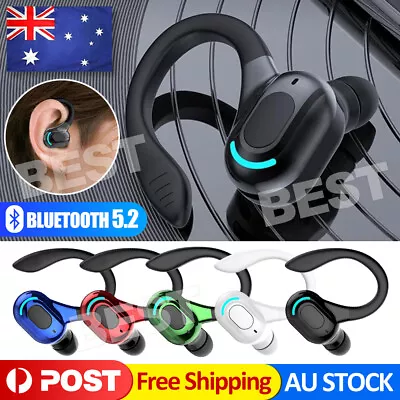 Bluetooth 5.2 Wireless Earpiece Earbud Trucker Handsfree Singel Earphone Headset • $9.95