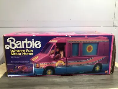 Barbie Western Fun Motor Home Vintage Box Vehicle Mattel Van RV 4-Wheeler C3 • $165