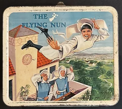 Vintage The Flying Nun Metal Lunch Box With Thermos 1968 Lunchbox • $119.99