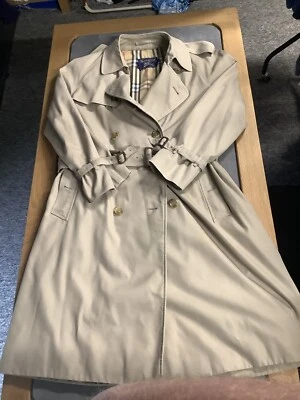 £200 • Buy Burberry Burberrys Mac Trench Coat Classic Nova Check Liner Belt Size 54 Short