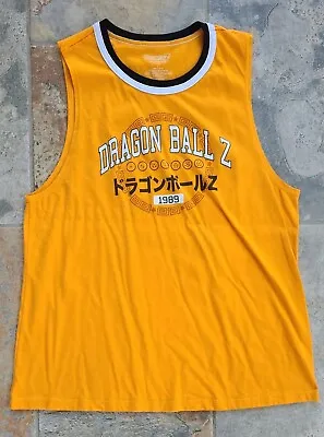 Dragon Ball Z Logo Double Ringer Orange Tank Top Juniors Size L • $9.99