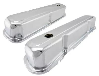 Chrome Steel Valve Covers Fits Mopar Dodge Chrysler 273-318-340-360 1965-1991 V8 • $49.99