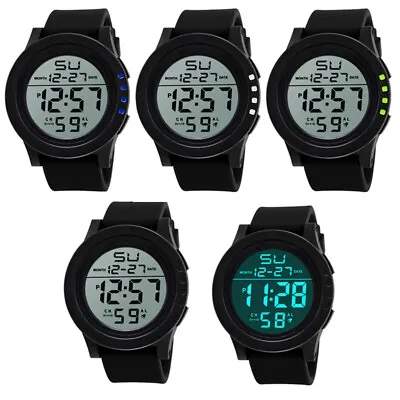 SKMEI LED Digital Sport Mens Watches Stopwatch Date Military Watches Wristwatch • £4.77