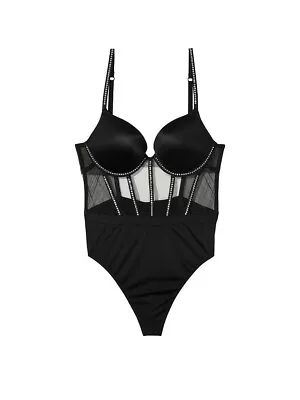 Victoria's Secret Teddy  DIAMOND Add Cup Bra    Lingerie Bodysuit M • $49.99