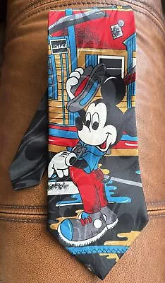 Vintage Disney Mickey Mouse Unlimited Tie Pineknot Hotel Bold Colorful • $12