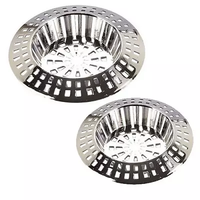 Chrome Plug Hair Trap Sink Strainer Clogging Shower Basin Bath Drain Clog • £3.38