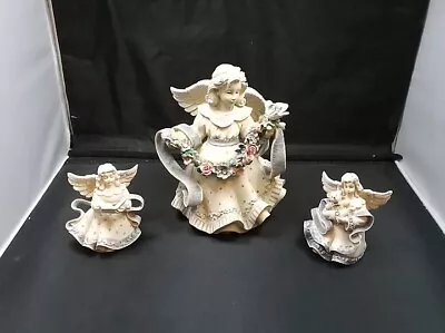 Sarah's Angels Spring Studio Angels Figurines #30852 #00209 #30425 Lot Of 3  • $10