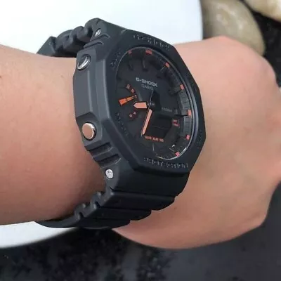 Casio G-Shock GA2100-1A4 48.5mm Black And Orange Analog And Digital Unisex Watch • $0.99