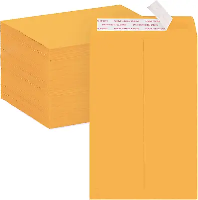 ACSTEP Manilla Envelopes 6 X 9 Brown Kraft Catalog Envelopes Self Seal 100Pack • $24.99