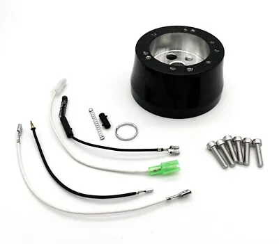 Black 5 & 6 Hole Steering Wheel Hub Adapter Ididit Flaming River & GM / Chevy • $34.99