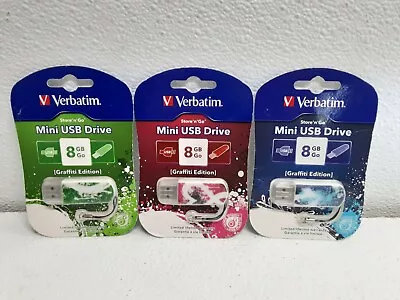 Verbatim Mini USB Drive 8 GB [Graffiti Edition] (EACH) • $14.99