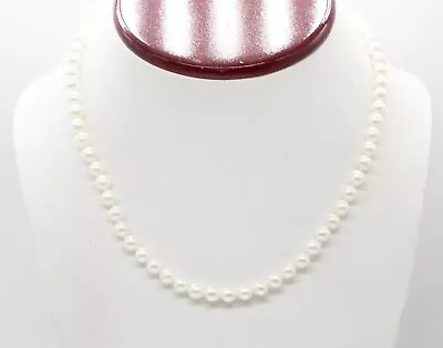 NEW $600 Mikimoto Sterling Silver 6mm Cultured Pearl 16  Necklace • $265