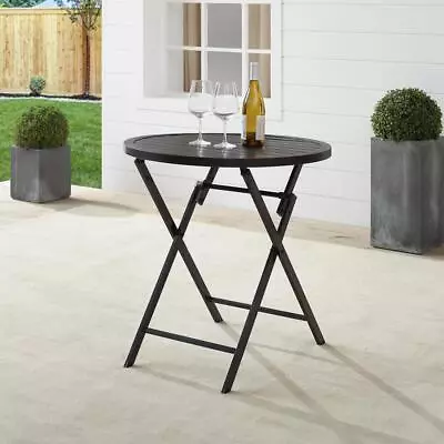 Kaplan Outdoor Metal Folding Bistro Table Oil Rubbed Bronze • $149.19