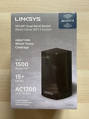Brand New Sealed Linksys VELOP Dual-Band Router Whole Home WIFI 5 System AC1200 • $44.99